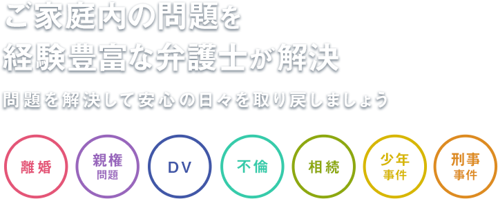 ご家庭内の問題を弁護士が解決